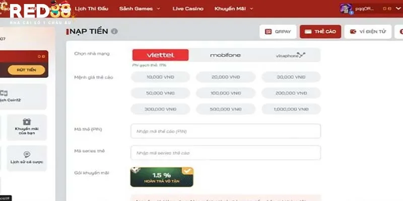 Nạp tiền qua thẻ cào mang lại tính tiện lợi cho người chơi