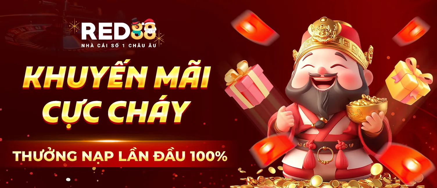 Khuyến mãi RED88 chào mừng tân binh 100% giá trị nạp